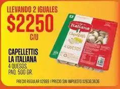 Supermercados Vea La italiana - capellettis 4 quesos oferta