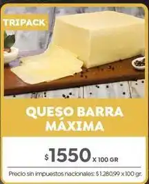 Jumbo Máxima - queso barra oferta