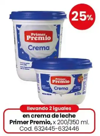 Primer Premio crema de leche