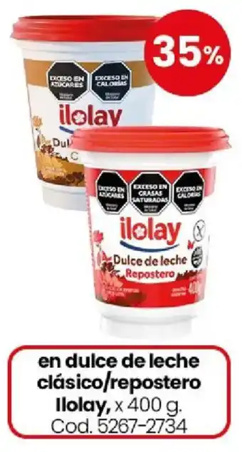 Ilolay dulce de leche clásico/repostero