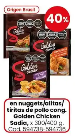Coto Golden Chicken nuggets/alitas/tiritas de pollo cong. oferta