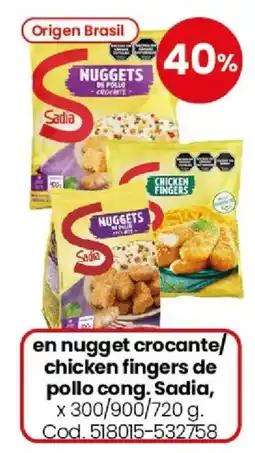 Coto Sadia nuggets de pollo crocante/chicken fingers de pollo congelado oferta