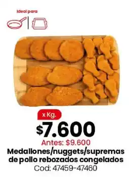 Coto Medallones/nuggets/supremas de pollo rebozados congelados oferta