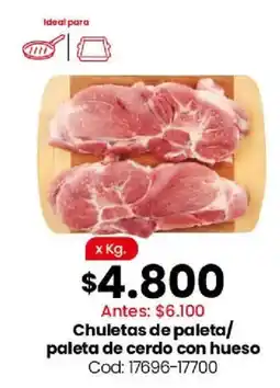 Coto Chuletas de paleta/ paleta de cerdo con hueso oferta