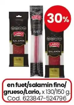 Coto Lario fuet/salamin fino/grueso oferta