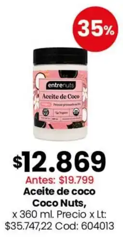Coto entrenuts aceite de coco oferta