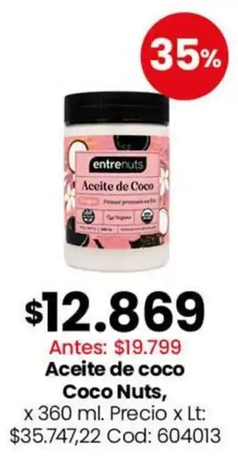 Entrenuts aceite de coco