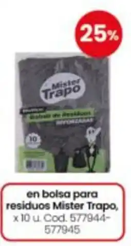 Coto Mister trapo bolsas de residuos oferta