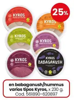 Coto Kyros hummus/babaganush varios tipos oferta