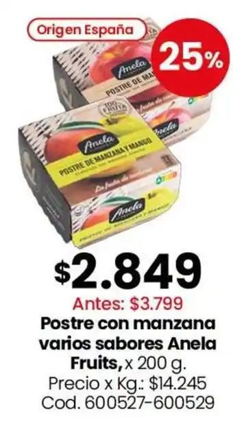 Anela postre con manzana varios sabores