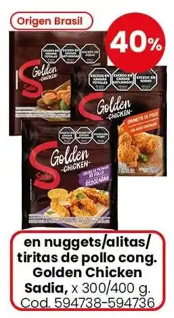 Coto Golden Chicken nuggets/alitas/tiritas de pollo cong. oferta