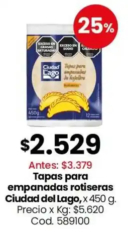 Coto Ciudad del Lago tapas para empanadas rotiseras oferta