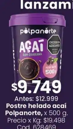 Coto Polpanorte postre helado acai oferta