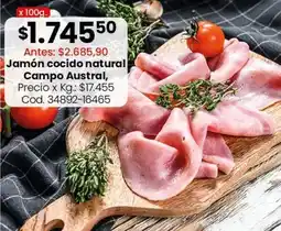 Coto Campo Austral jamón cocido natural oferta