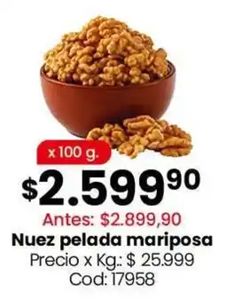 Coto Nuez pelada mariposa oferta