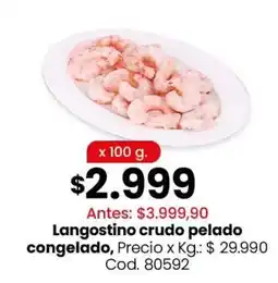 Coto Langostino crudo pelado congelado oferta