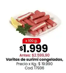 Coto Varitas de surimi congeladas oferta