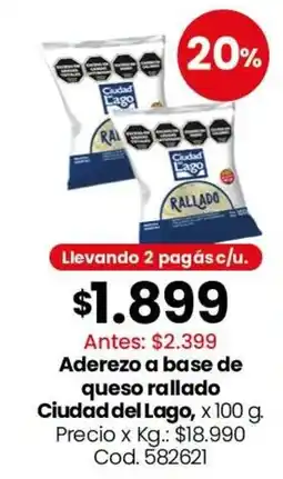 Coto Ciudad del Lago aderezo a base de queso rallado oferta