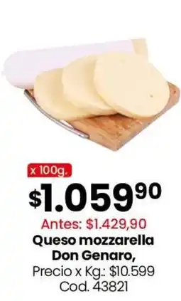 Coto Don Genaro queso mozzarella oferta