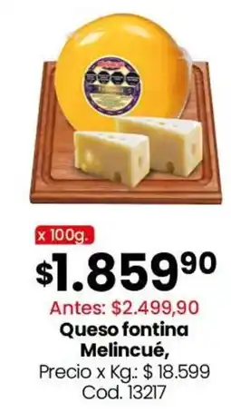 Coto Melincué queso fontina oferta