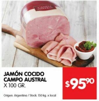 Disco Jamón cocido campo austral 100g oferta