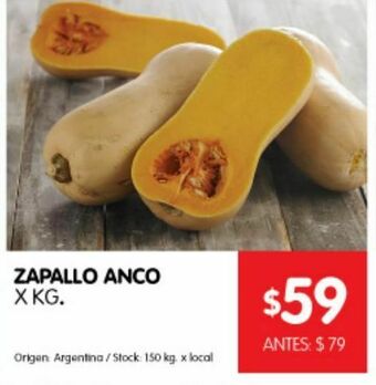 Disco Zapallo anco kg oferta