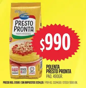 Arcor polenta presto pronta