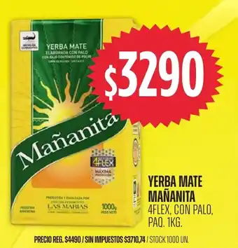 Mañanita yerba mate 4flex con palo