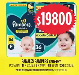 Supermercados Vea Pampers pañales baby-dry oferta
