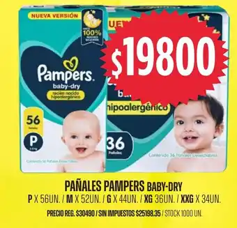 Pampers pañales baby-dry