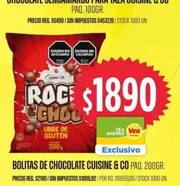 Supermercados Vea Cuisine & Co bolitas de chocolate oferta