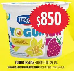 Supermercados Vea Treg yogur entero oferta