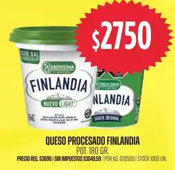Supermercados Vea Finlandia queso procesado oferta