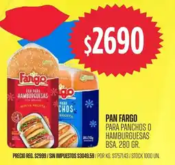 Supermercados Vea Fargo pan para hamburguesas oferta