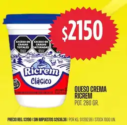Supermercados Vea Ricrem queso crema clásico oferta