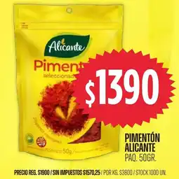 Supermercados Vea Alicante pimenton seleccionado oferta