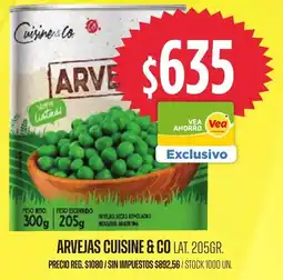 Supermercados Vea Cuisine & Co arvejas oferta