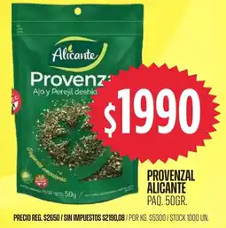 Supermercados Vea Alicante provenzal ajo y perejil deshidratado oferta