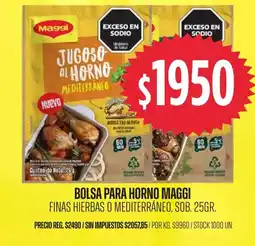 Supermercados Vea Maggi bolsa para horno finas hierbas o mediterráneo oferta