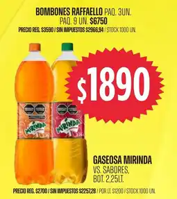 Supermercados Vea Mirinda gaseosa vs sabores oferta