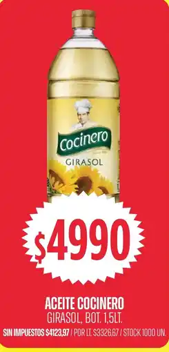 Supermercados Vea Cocinero aceite girasol oferta