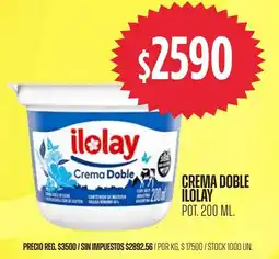 Supermercados Vea Ilolay crema doble oferta