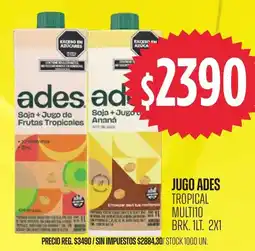 Supermercados Vea Ades jugo tropical oferta