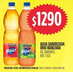 Supermercados Vea Brio agua saborizada manzana vs. sabores oferta