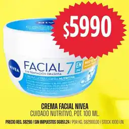 Supermercados Vea Nivea crema facial oferta