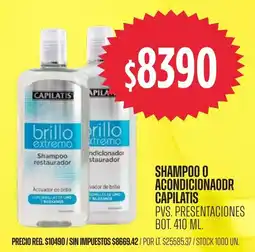 Supermercados Vea Capilatis shampoo o acondicionador brillo extremo oferta