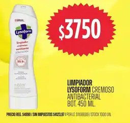 Supermercados Vea Lysoform limpiador cremoso sanitizante oferta