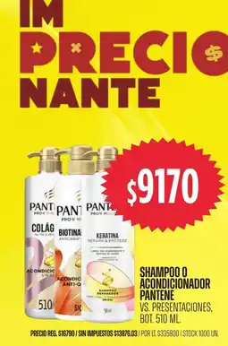 Supermercados Vea Pantene shampoo o acondicionador oferta
