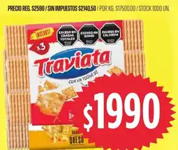 Supermercados Vea Traviata con un toque de queso oferta