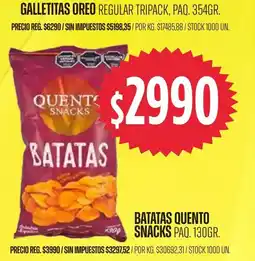 Supermercados Vea Quento snacks batatas oferta